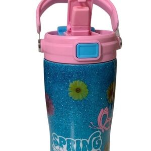 Kids Glitter Hot and Cold Water Bottle - Pink and Blue-16oz